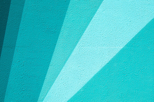 Gradient mint green teal urban wall texture. Modern pattern for wallpaper design. Creative urban city background for advertising mockups. Abstract open composition Minimal geometric style solid colors © Aleksandra Konoplya