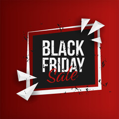 Black friday sale banner design template