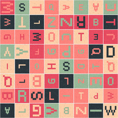 Abstract Geometric Pattern generative computational art illustration