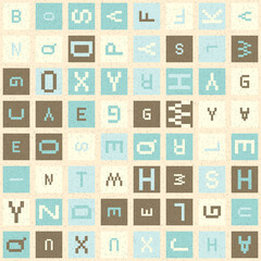 Abstract Geometric Pattern generative computational art illustration