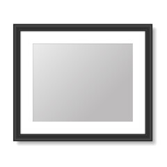 Blank Picture Frame Template on White Background. Vector