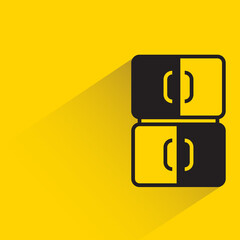 cupboard icon with shadow on yellow background