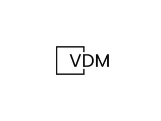 VDM letter initial logo design vector illustration