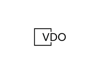VDO letter initial logo design vector illustration