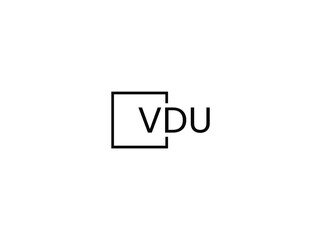 VDU letter initial logo design vector illustration