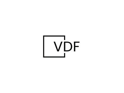 VDF letter initial logo design vector illustration