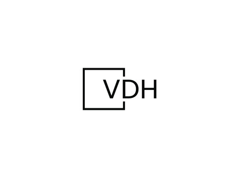 VDH letter initial logo design vector illustration