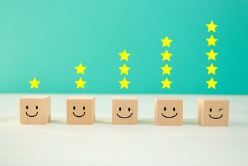顧客満足度を知るための星による5段階評価