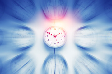 Fast speed times clock business working hours moving concept
