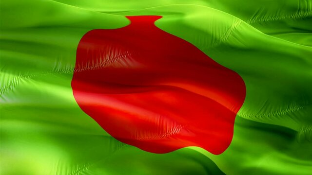 Bangladesh flag. 3d Bangladeshi flag waving video. Sign of Bangladesh seamless loop animation. Bangladeshi flag HD resolution Background. Bangladesh flag Closeup 1080p HD video for Independence Day,Vi
