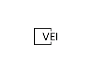 VEI letter initial logo design vector illustration