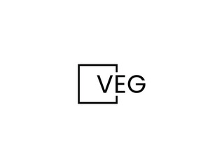 VEG letter initial logo design vector illustration