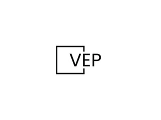 VEP letter initial logo design vector illustration