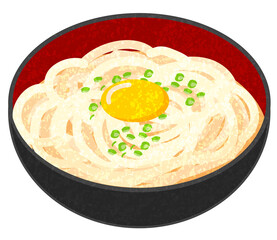 うどん　手描き風
