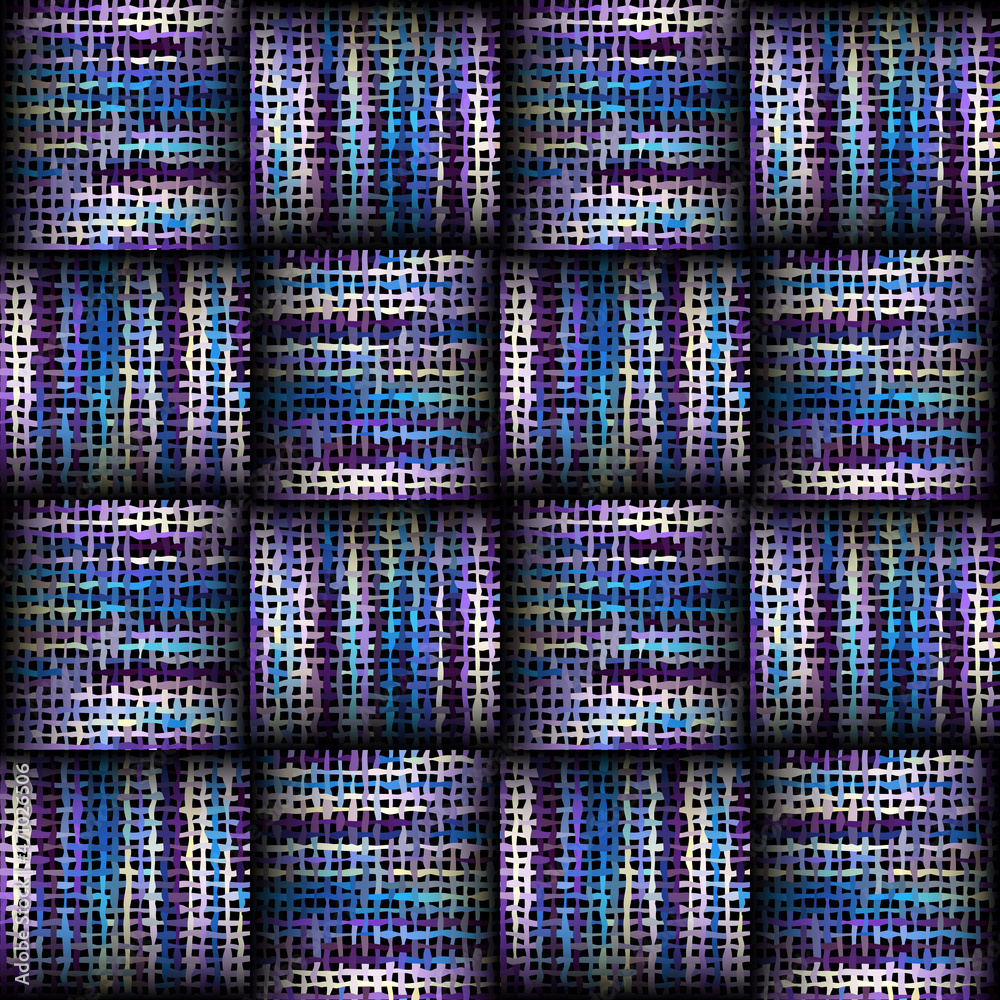 Poster Imitation of a texture of rough canvas. Seamless pattern.