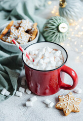 Christmas hot cocoa  in the red cup