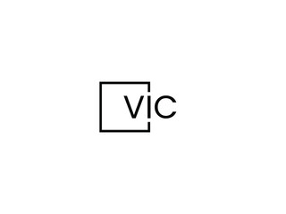 VIC letter initial logo design vector illustration