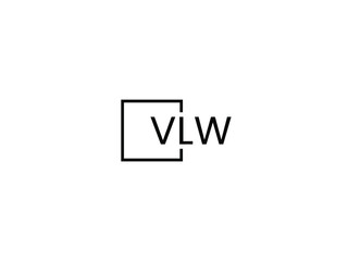 VLW letter initial logo design vector illustration
