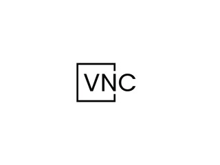 VNC letter initial logo design vector illustration