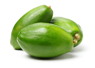 Papaya fruit isolated on a white background