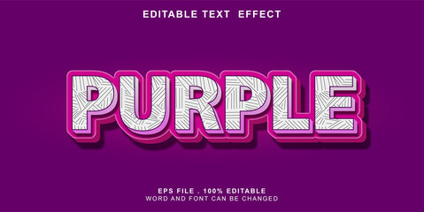 text effect editable purple