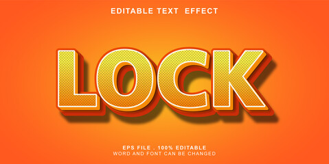 text effect editable lock