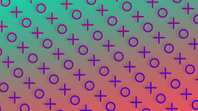 Xoxo Oxo Pattern of Noughts and Crosses Moving Overlays 4K