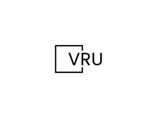 VRU letter initial logo design vector illustration