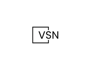 VSN letter initial logo design vector illustration