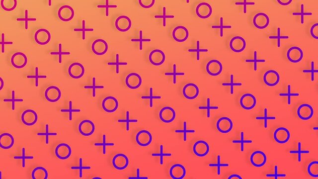 Xoxo Oxo Pattern of Noughts and Crosses Moving Overlays 4K