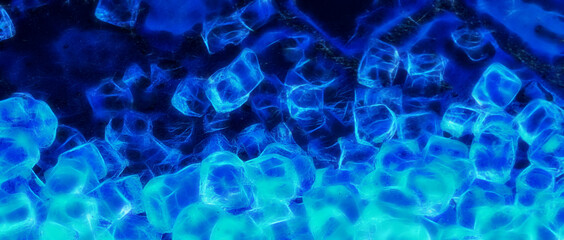 turquoise and royal blue coloured huge natural salt crystals