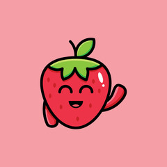 Cute Strawberry Illustration