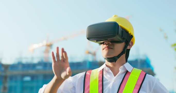 architect work by vr glasses