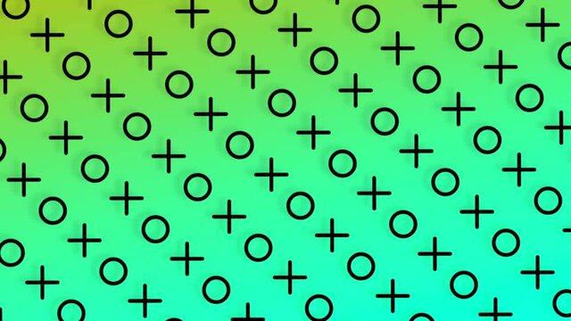 Xoxo Oxo Pattern of Noughts and Crosses Moving Overlays 4K