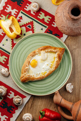 delicious national Caucasian cuisine. khachapuri