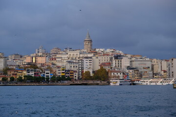 Fototapeta na wymiar district tower city istanbul manzarası 