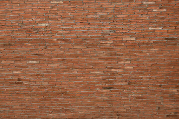 Old orange brick wall pattern texture for background