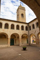 Ostra Vetere, historic town in Ancona province, Marche: cloister