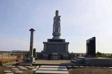 Fototapeta premium Sendai City, Miyagi Prefecture Japan, November 2021. Translation: Great East Japan Earthquake Memorial Tower.