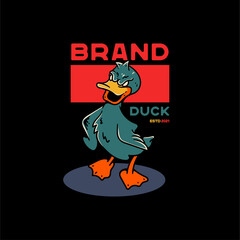 Duck Illustration Vintage Tshirt _2