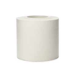 Medical sticking plaster roll isolated on white