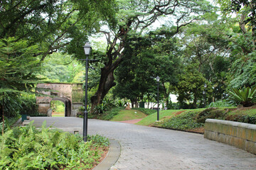 fort canning park in singapore  - obrazy, fototapety, plakaty