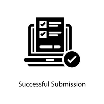Successful Submission vector Solid Icon Design illustration. Web And Mobile Application Symbol on White background EPS 10 File