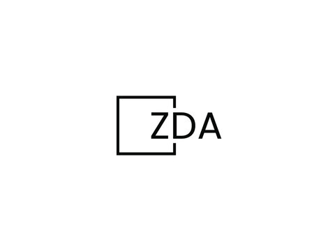 ZDA letter initial logo design vector illustration