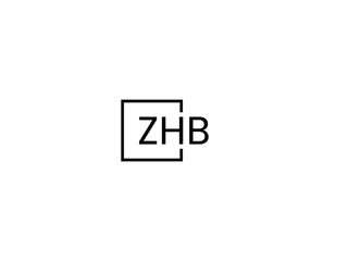 Obraz premium ZHB letter initial logo design vector illustration