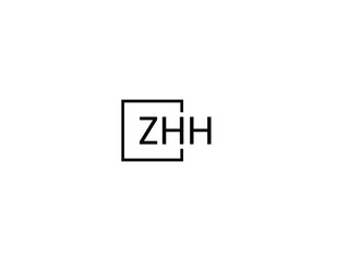 ZHH letter initial logo design vector illustration