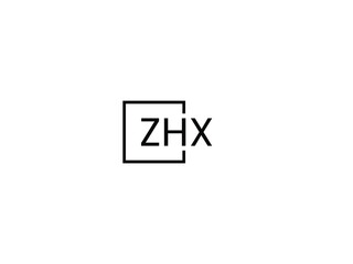 ZHX letter initial logo design vector illustration