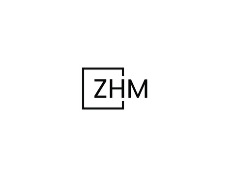 ZHM letter initial logo design vector illustration