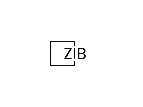 ZIB letter initial logo design vector illustration