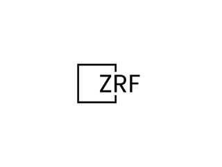 ZRF letter initial logo design vector illustration